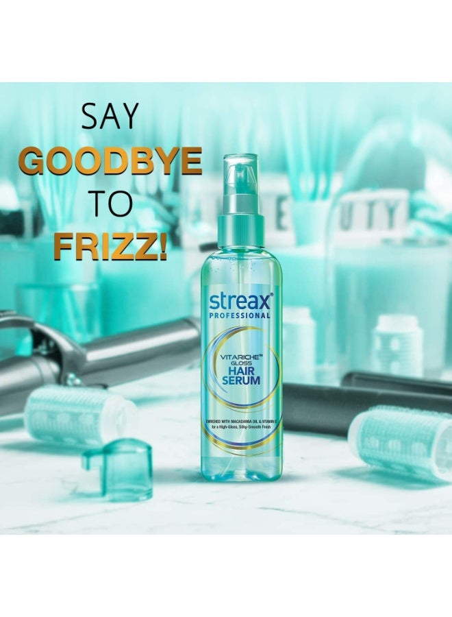 ستريكس سيروم فيتاريش غلوس الاحترافي للشعر، عبوتان × ١٠٠ مل | يتحكم في تجعد الشعر ويعزز لمعانه للحصول على مظهر أنيق ولامع مع زيت المكاديميا وفيتامين هـ - Image 2